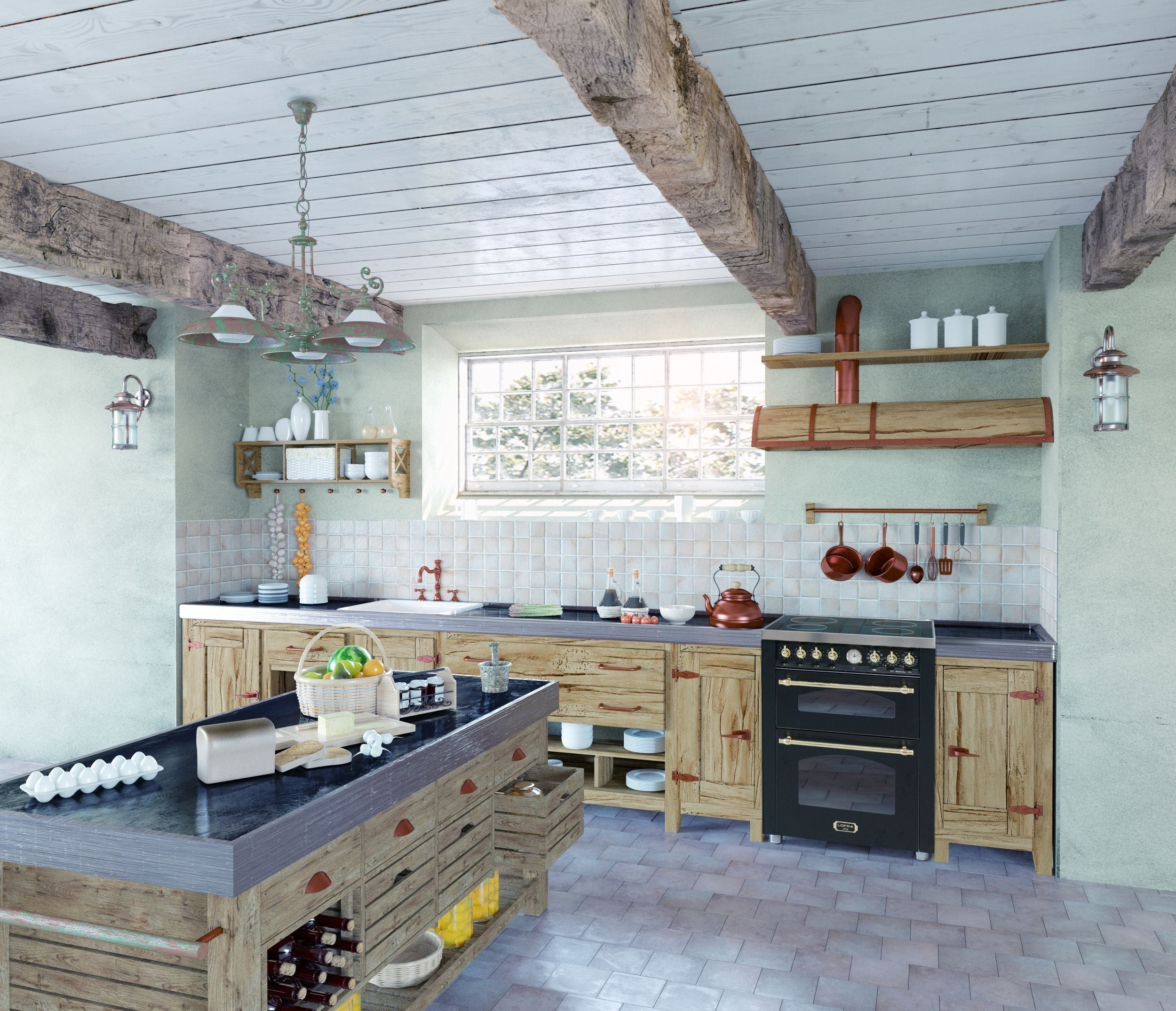 Rustic kitchen - Special Features and Arrangement