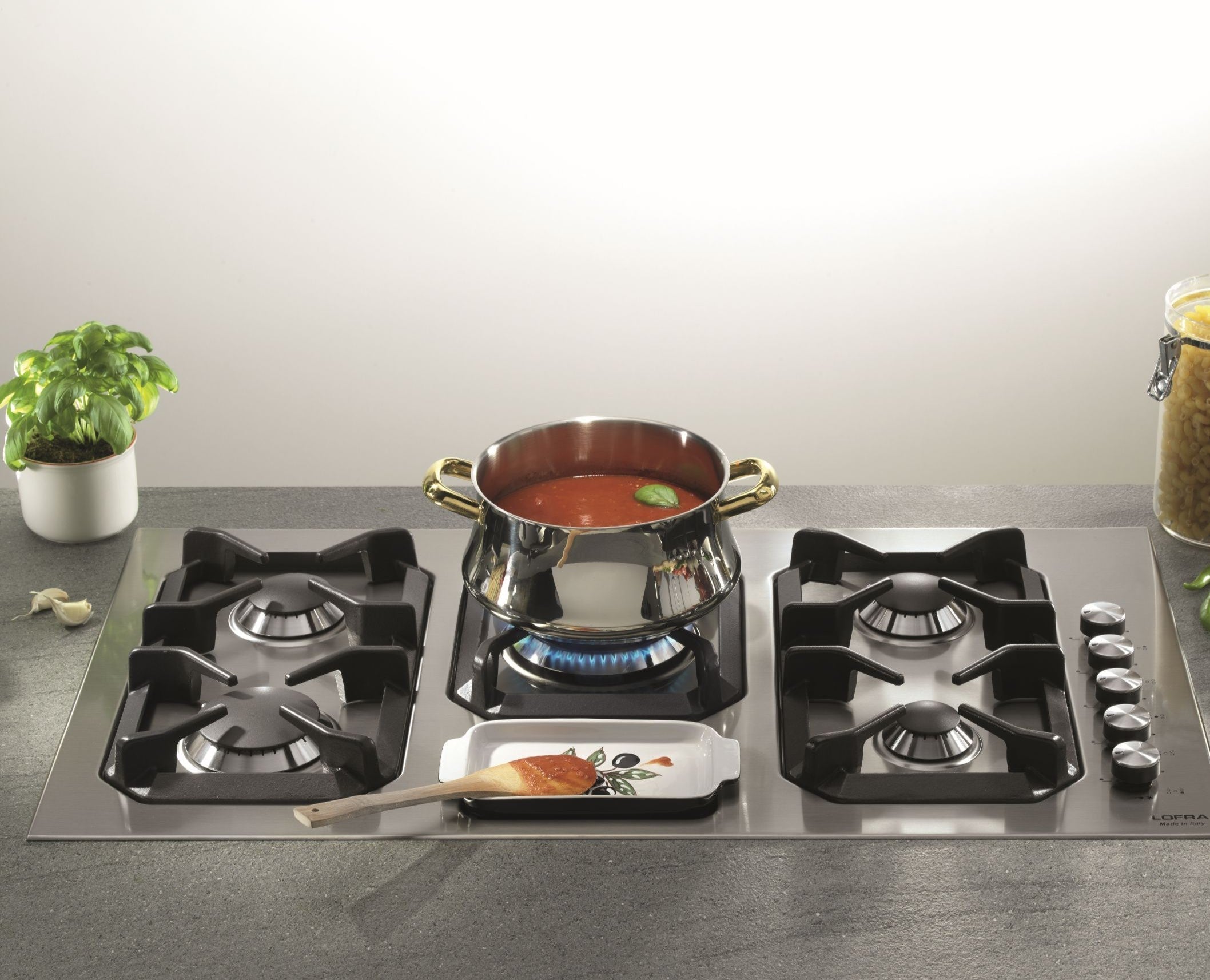 A gas hob in a home kitchen - functional, durable and aesthetic